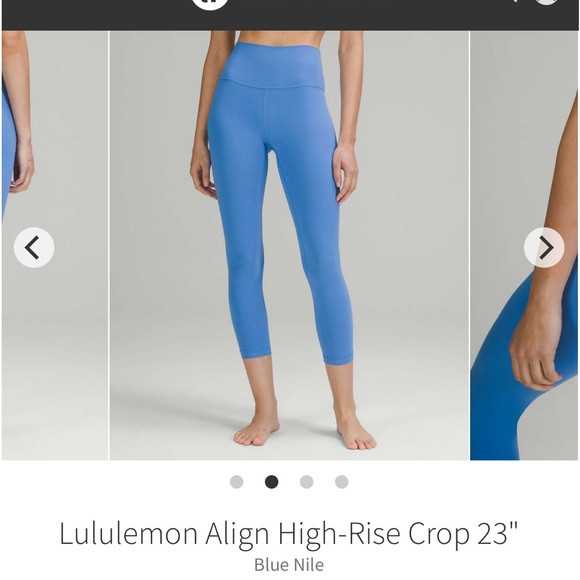 Lululemon Align High-Rise Crop 23" Blue Nile EUC Size 8 - Picture 3 of 11